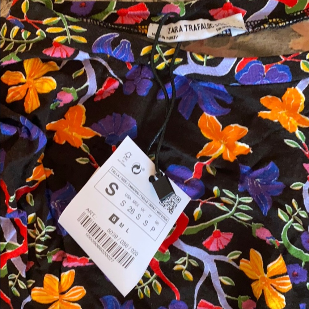 Long-sleeve Colorful Zara Dress NWT Size Small